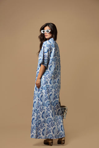 SANYA LONG SLEEVE CLOSED NECK KAFTAN WITH MIRRORS