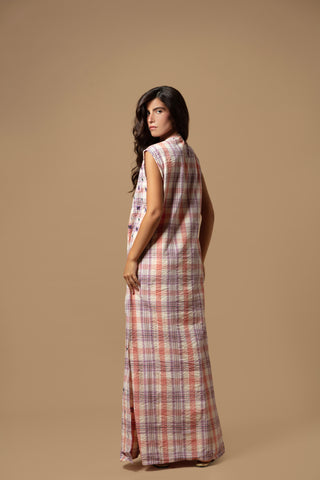 PATMOS TUNIC AND PANTS SET WITH MIRROR DESIGN