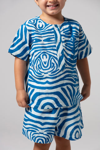 KIDS ZEBRA TOP AND SHORT SET