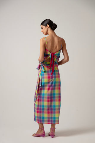 SYMI SKIRT AND TOP SET WITH SHELL DESIGN