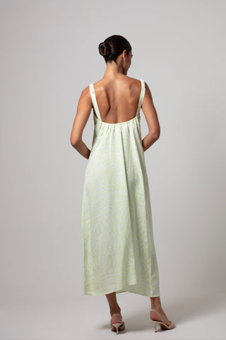 ZEBRA AMAYA DRESS WITH SHELL DESIGN