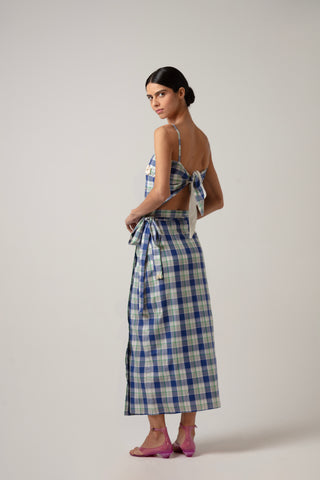SYMI SKIRT AND TOP SET WITH SHELL DESIGN