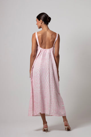 ZEBRA AMAYA DRESS WITH SHELL DESIGN