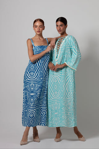 ZEBRA POCCAA CLASSIC KAFTAN OPEN FRONT WITH SHELLS
