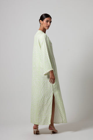 ZEBRA POCCAA CLASSIC KAFTAN OPEN FRONT WITH SHELLS