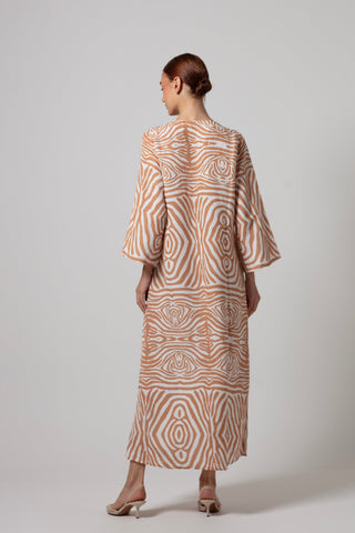 ZEBRA POCCAA CLASSIC KAFTAN WITH OPEN FRONT