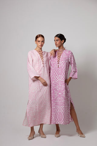 ZEBRA POCCAA CLASSIC KAFTAN WITH OPEN FRONT