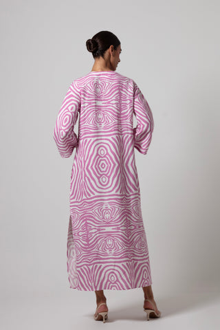 ZEBRA POCCAA CLASSIC KAFTAN WITH OPEN FRONT