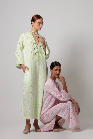 ZEBRA POCCAA CLASSIC KAFTAN OPEN FRONT WITH MIRRORS