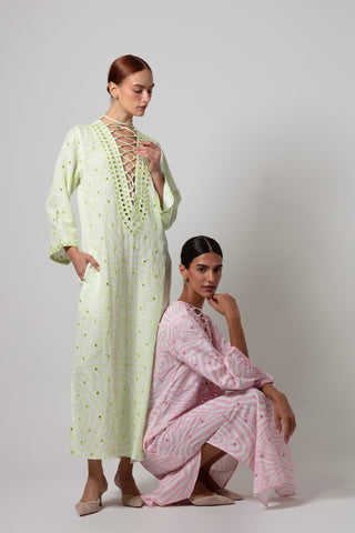 ZEBRA POCCAA CLASSIC KAFTAN OPEN FRONT WITH MIRRORS