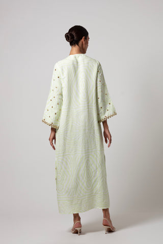 ZEBRA POCCAA CLASSIC KAFTAN OPEN FRONT WITH MIRRORS