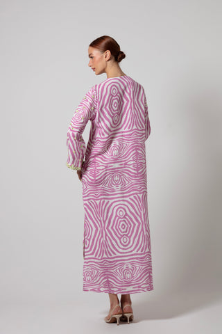 ZEBRA POCCAA CLASSIC KAFTAN OPEN FRONT WITH MIRRORS