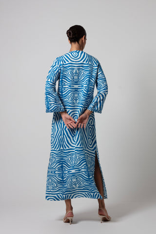 ZEBRA POCCAA CLASSIC KAFTAN OPEN FRONT WITH MIRRORS