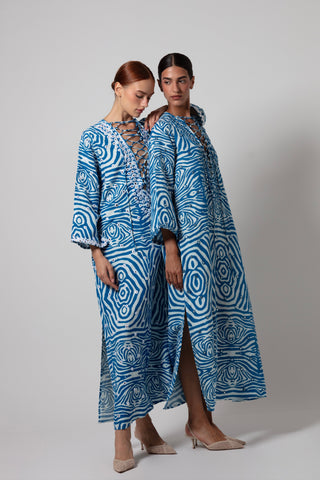 ZEBRA POCCAA CLASSIC KAFTAN OPEN FRONT WITH MIRRORS