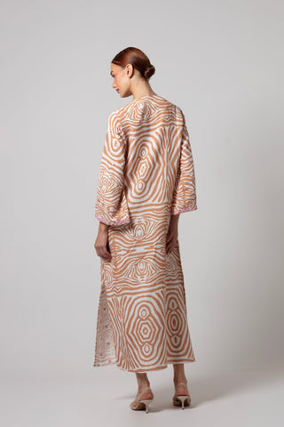ZEBRA POCCAA CLASSIC KAFTAN OPEN FRONT WITH MIRRORS