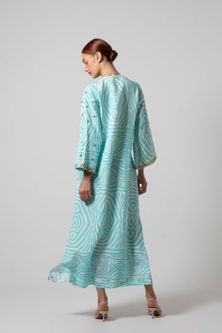 ZEBRA POCCAA CLASSIC KAFTAN OPEN FRONT WITH MIRRORS