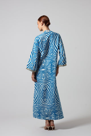 ZEBRA POCCAA CLASSIC KAFTAN OPEN FRONT WITH MIRRORS