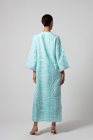 ZEBRA POCCAA CLASSIC KAFTAN OPEN FRONT WITH MIRRORS