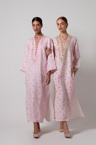 ZEBRA POCCAA CLASSIC KAFTAN OPEN FRONT WITH MIRRORS