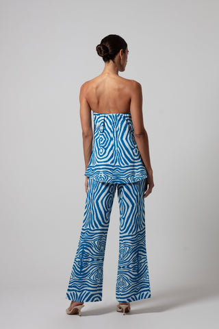 ZEBRA MASA TUNIC AND PANTS SET WITH SEHLL DESIGN