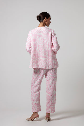 ZEBRA AYSHA TOP AND PANTS SET WITH MIRRORS