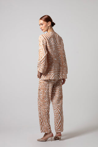 ZEBRA AYSHA TOP AND PANTS SET WITH MIRRORS