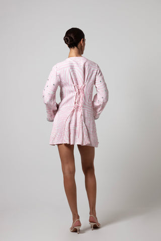 ZEBRA SHORT POCCAA CLASSIC KAFTAN OPEN FRONT WITH MIRRORS