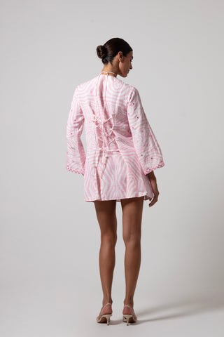 ZEBRA SHORT POCCAA CLASSIC KAFTAN OPEN FRONT WITH MIRRORS
