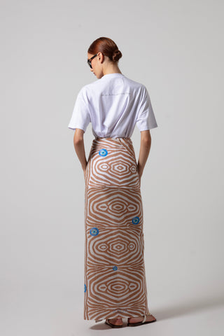 ALAYA ZEBRA SARONG WITH EYE DESIGN