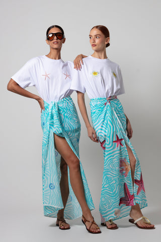 ALAYA ZEBRA SARONG WITH EYE DESIGN