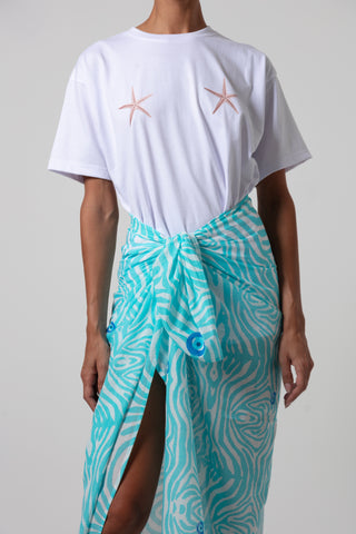 ALAYA ZEBRA SARONG WITH EYE DESIGN