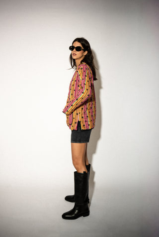 RAYA QUILTED JACKET WITH MIRRORS