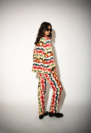 AYSHA TOP AND PANTS SET WITH MIRRORS