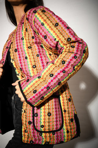 RAYA QUILTED JACKET WITH MIRRORS