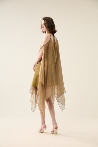 EUPHORIA SHORT SHEER DRESS WITH SEQUINS