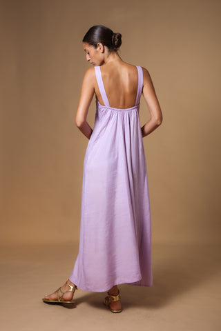 AMAYA DRESS WITH EMBROIDERED MOTIF