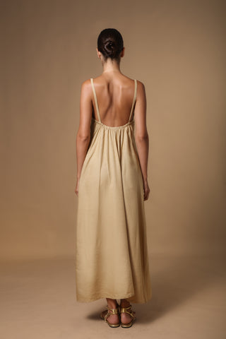 AMAYA DRESS WITH EMBROIDERED MOTIF