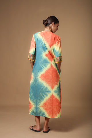 JAMAICA POCCAA CLASSIC KAFTAN OPEN FRONT WITH TASSELS