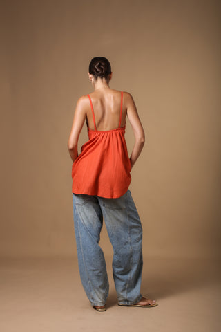 AMAYA TOP WITH EMBROIDERED MOTIF