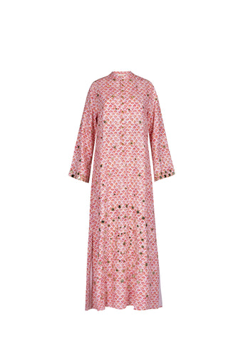 SANYA LONG SLEEVE CLOSED NECK KAFTAN WITH MIRRORS