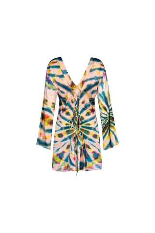 SHORT TIE DYE SHORT KAFTAN