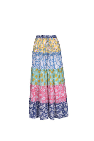 PATCHWORK MAXI SKIRT