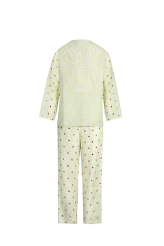 ZEBRA AYSHA TOP AND PANTS SET WITH MIRRORS