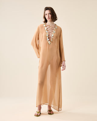 SHEER CLASSIC KAFTAN WITH SHELLS