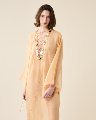 SHEER CLASSIC KAFTAN WITH SEQUINS