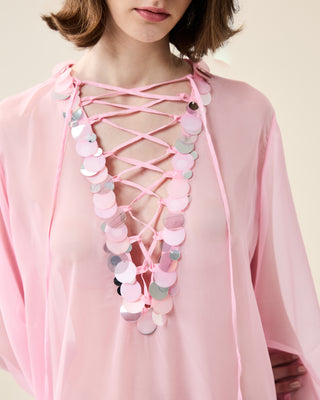 SHEER CLASSIC KAFTAN WITH SEQUINS