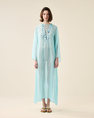 SHEER CLASSIC KAFTAN WITH SEQUINS
