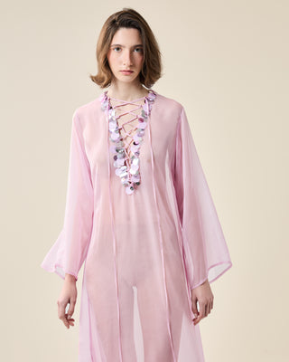 SHEER CLASSIC KAFTAN WITH SEQUINS