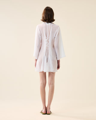 SHORT SHEER CLASSIC KAFTAN WITH SEQUINS