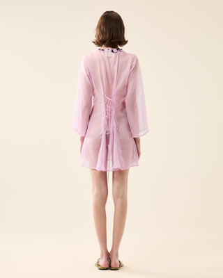 SHORT SHEER CLASSIC KAFTAN WITH SEQUINS